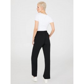 Wide-Leg Long Length Pants With Porkchop Pockets