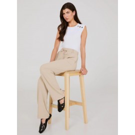 Wide-Leg Long Length Pants With Porkchop Pockets