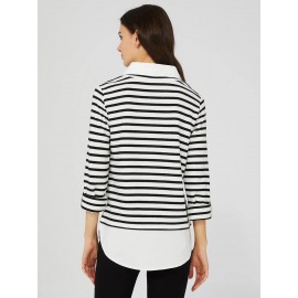 2-Fer Striped Long Sleeve Top